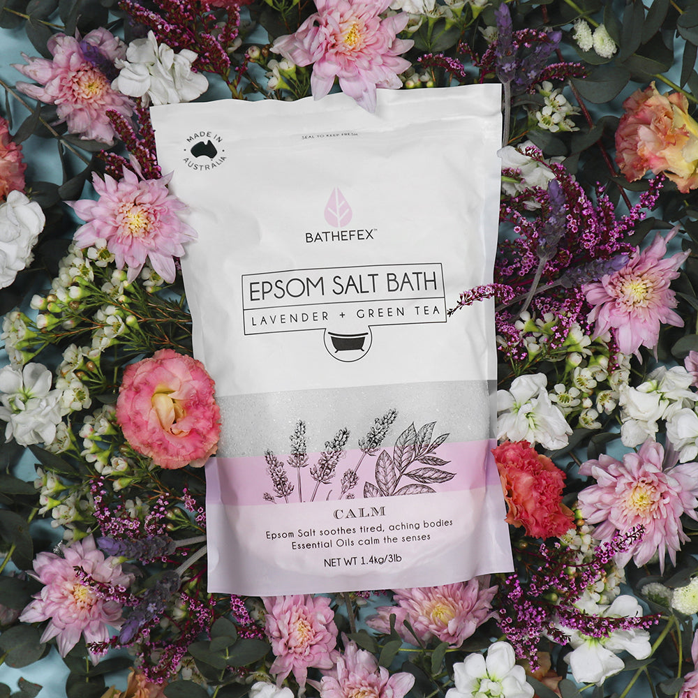 BATHEFEX BODY EPSOM SALT - LAVENDER + GREEN TEA 1.4KG